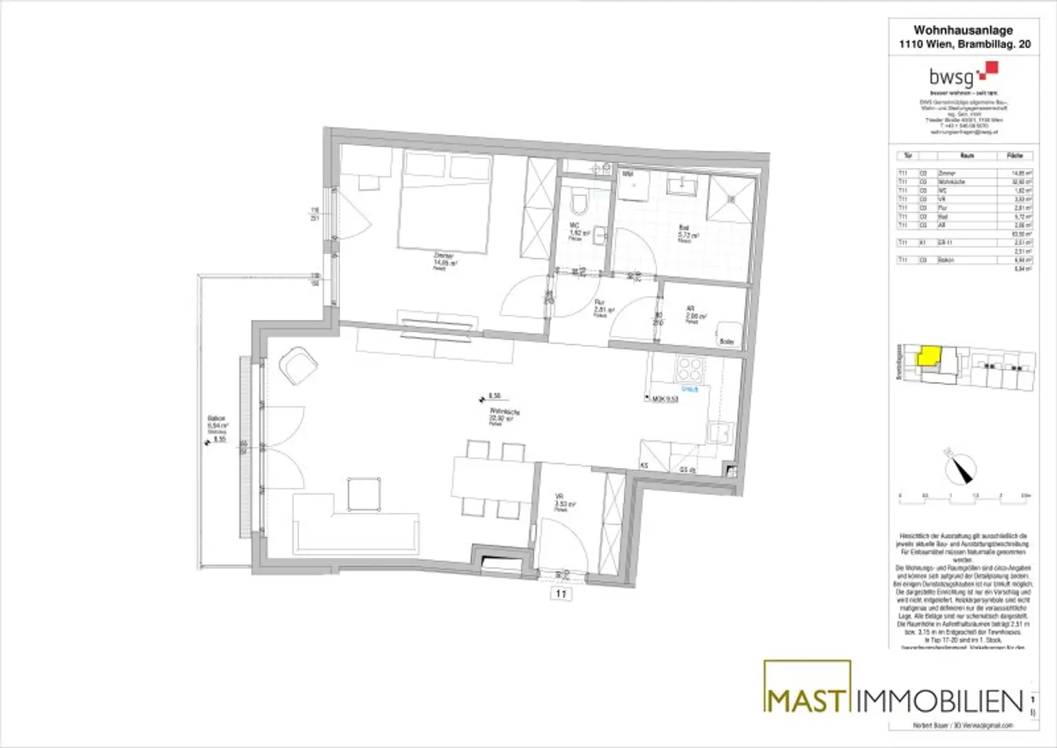 Provisionsfreie 2-Zimmer Wohnung im 3. Stock!