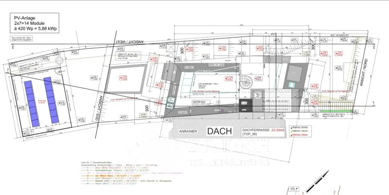 Dachdraufsicht