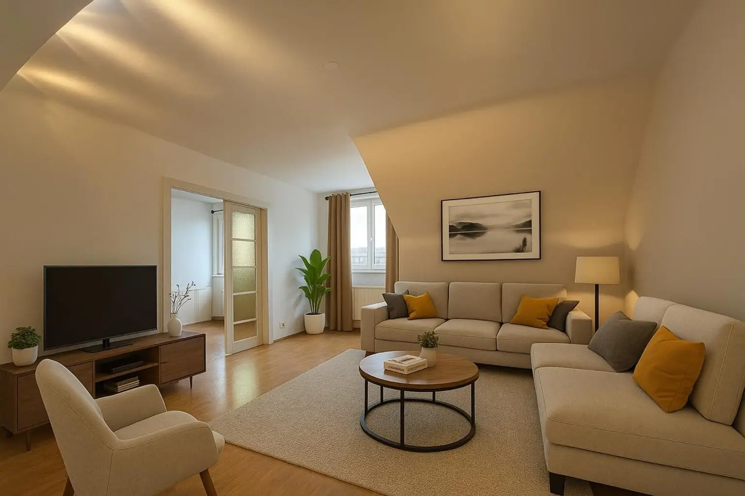 Elegante Dachgeschosswohnung im Botschaftsviertel – beim Belvedere, mit Hofruhelage