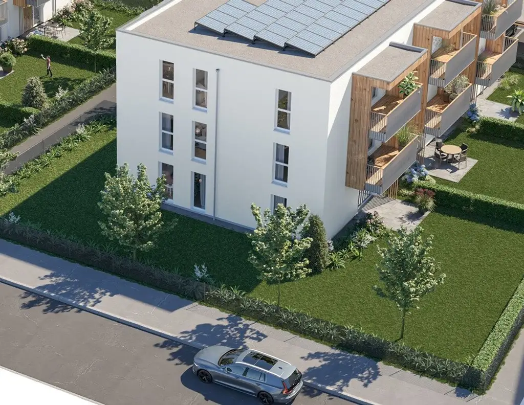 3-Zimmer-Anlegerwohnung mit 345 m² Garten, Terrasse, nachhaltige Bauweise, Landskron - Investition mit Zukunft