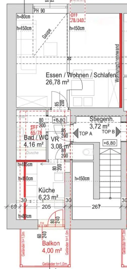 Modern sanierte Dachgeschosswohnung mit hochwertiger Klimaanlage