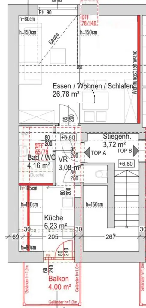 Modern sanierte Dachgeschosswohnung mit hochwertiger Klimaanlage