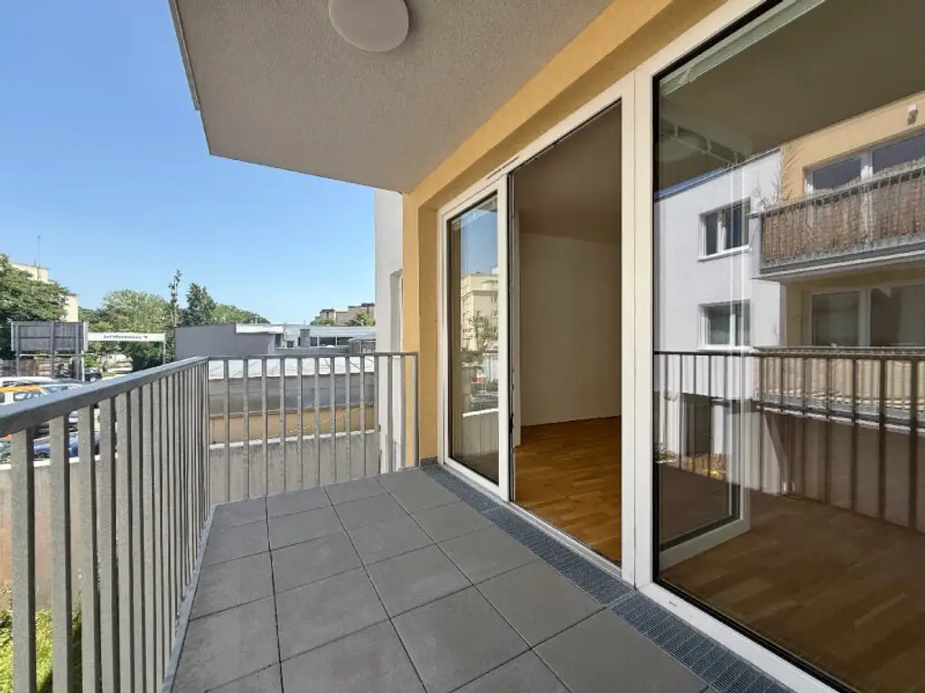 Erstbezug - 2 Zimmerwohnung I Nähe Donau I ca. 5,5m²  Balkon I hochwertige Küche I Tiefgarage I Fußbodenheizung I