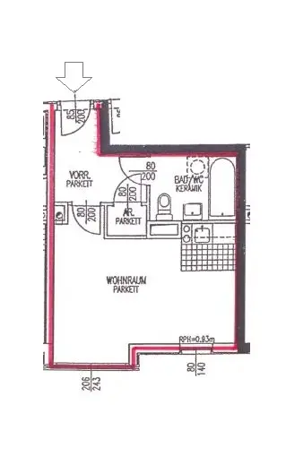 Helle 1-Zimmer-Wohnung nächst AKH, optimale Verkehrsanbindung