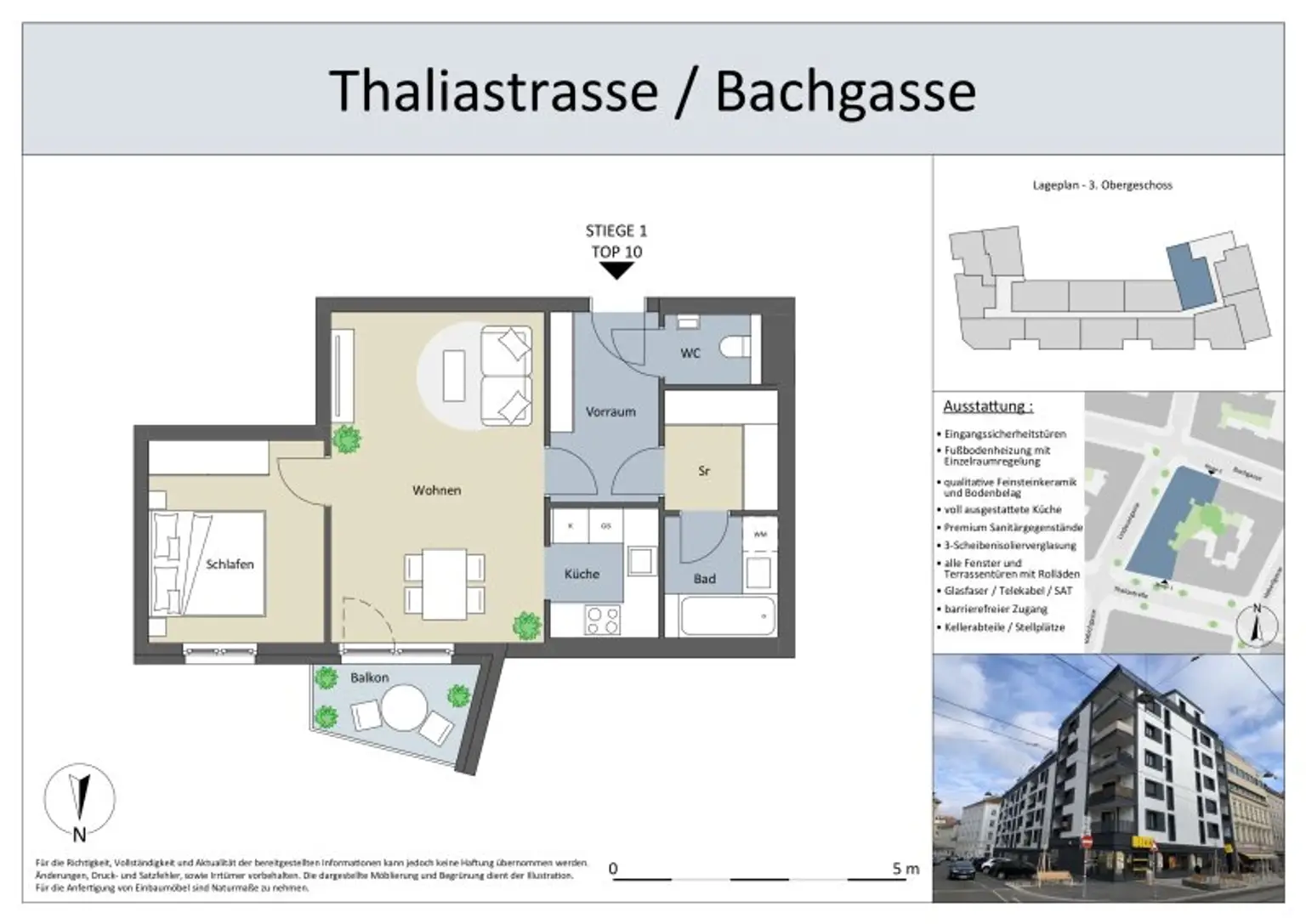 HOFSEITIGE 2 Zimmer BALKON-Neubauwohnung mit IDEALER Aufteilung - Nahe U6 Thaliastraße