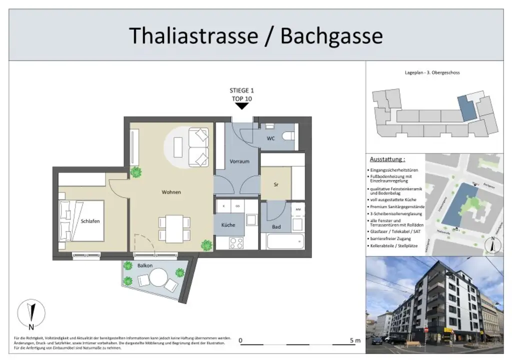 HOFSEITIGE 2 Zimmer BALKON-Neubauwohnung mit IDEALER Aufteilung - Nahe U6 Thaliastraße