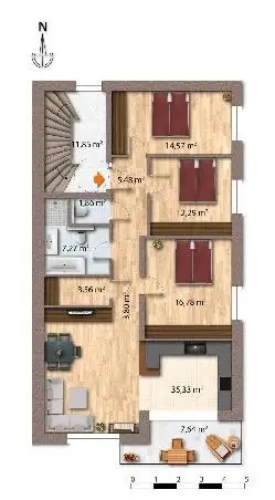 "Neue Wohnung im neuen Wohnhaus mit großem Balkon und mit hochwertiger Küche bei Baden"