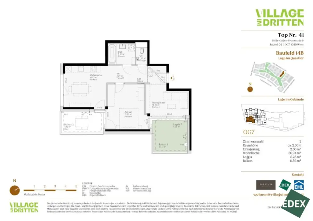 VILLAGE IM DRITTEN | MODERNE 2-ZIMMER WOHNUNG MIT ZWEI FREIFLÄCHEN