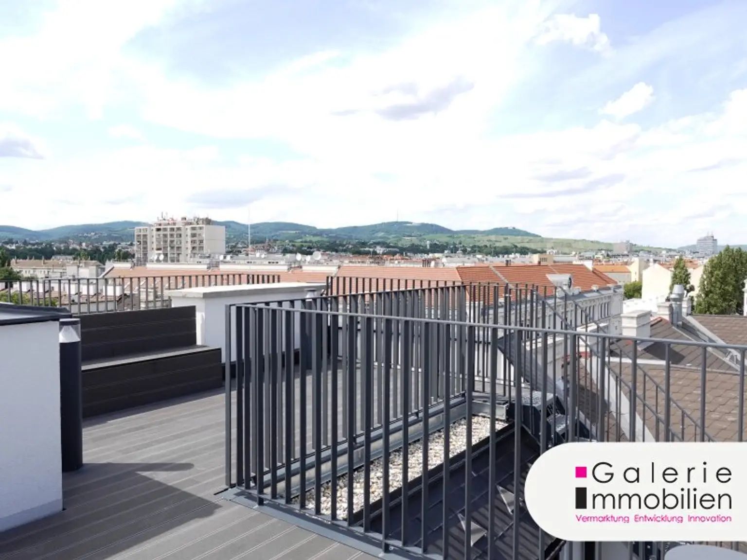 VIDEO: 360°-Ausblick auf Wien: Hochwertige 2-Zimmer-Wohnung mit Klima plus 2 private Dachterrassen!