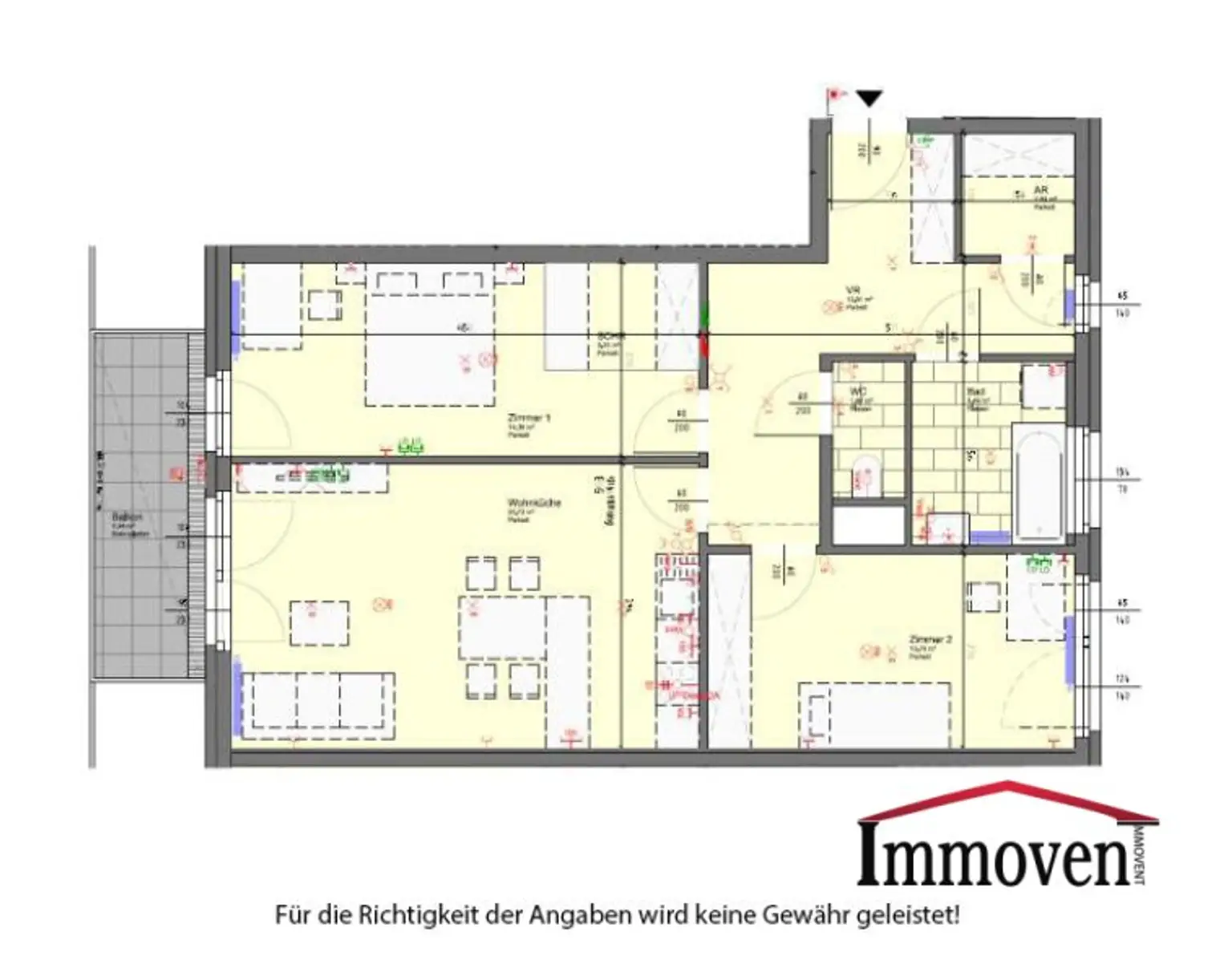 ZENTRALE LAGE - 3-Zimmerwohnung mit Balkon!