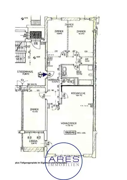Zentrale Eigentumswohnung mit Loggia, WG-geeignet