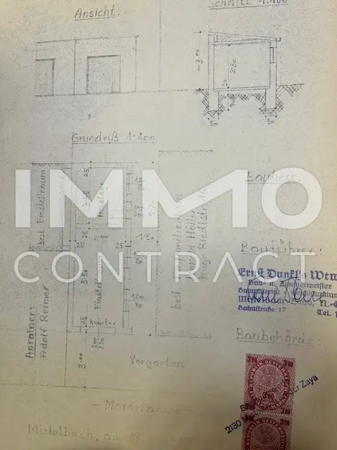 Plan von Zubau Holzhaus