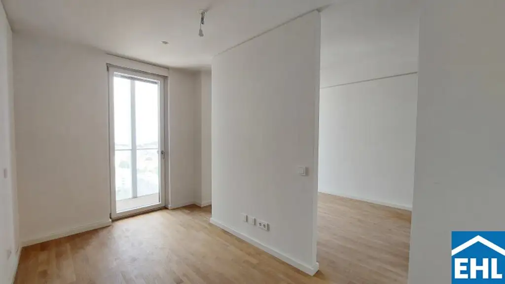 1,5-Zi.-Erstbezug mit Loggia & Rooftop Spa | TOWER HOMES im V22