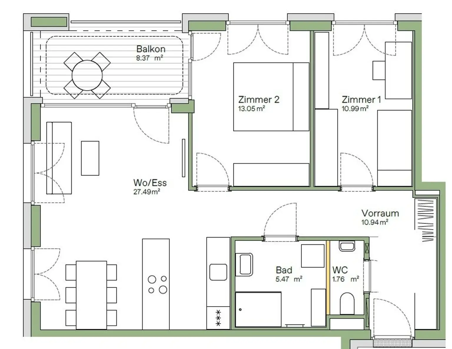 Traumhaft schönes Neubauprojekt in Graz - Erstbezug - Wohnungen in Zentrumsnähe 8010 Graz - 30 bis 77m² - Provisionsfrei für den Käufer