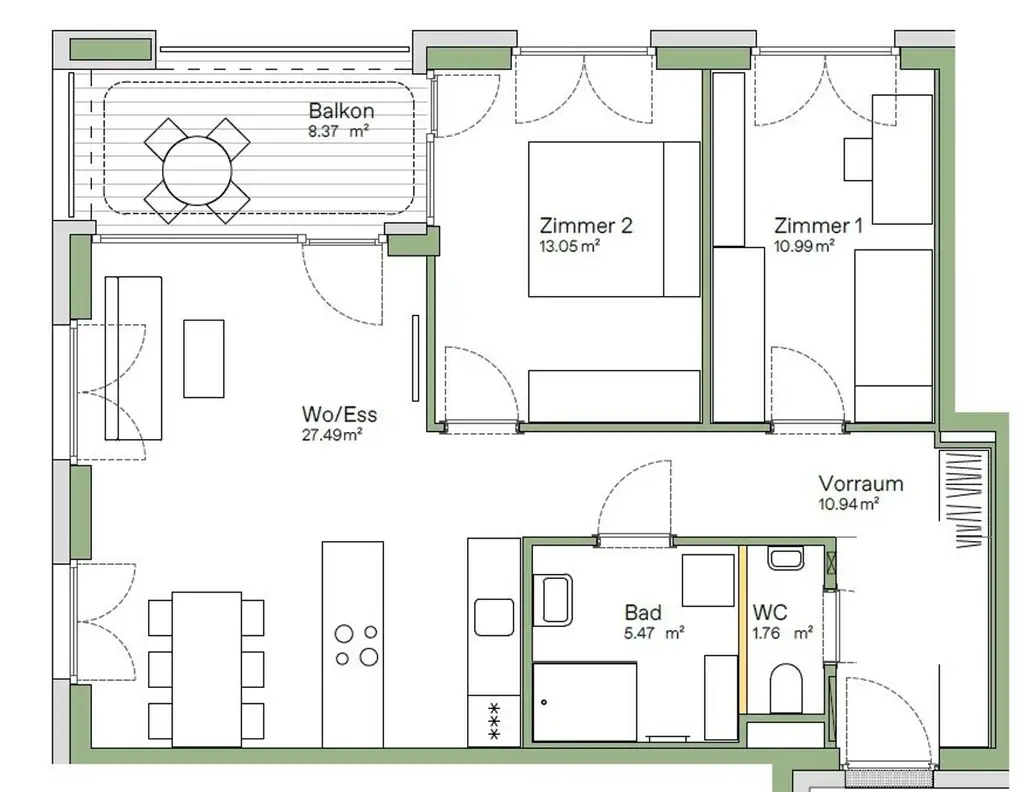 Traumhaft schönes Neubauprojekt in Graz - Erstbezug - Wohnungen in Zentrumsnähe 8010 Graz - 30 bis 77m² - Provisionsfrei für den Käufer