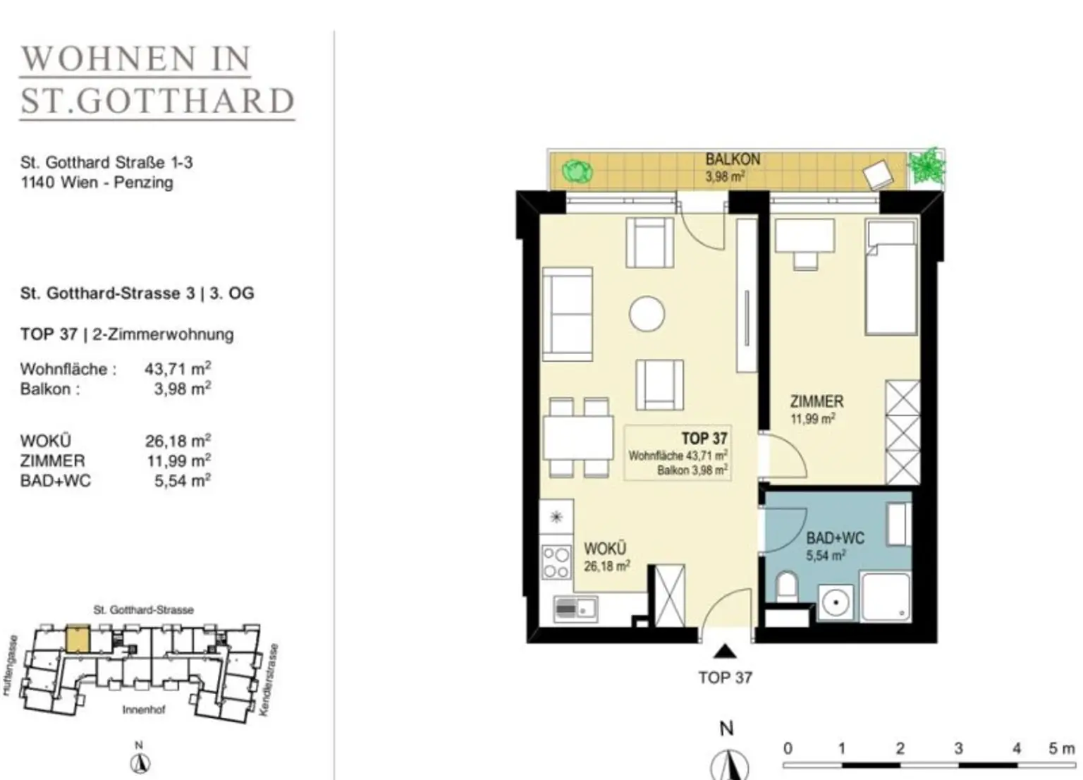 Wohnen im Herzen von Penzing - direkt bei der U3 Kendlerstraße - kompakte 2-Zimmer Wohnung mit guter Raumaufteilung - ab 01.02.2026