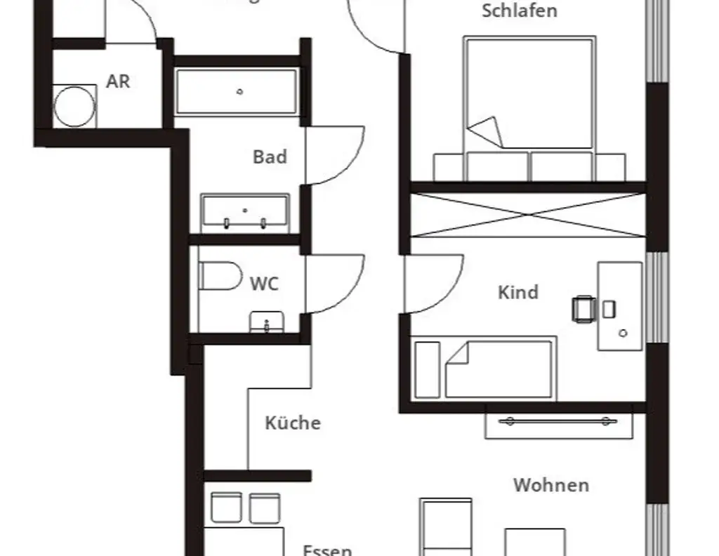 Erstbezug - Moderne 3-Zimmerwohnung mit 2 Balkonen und Parkplatz