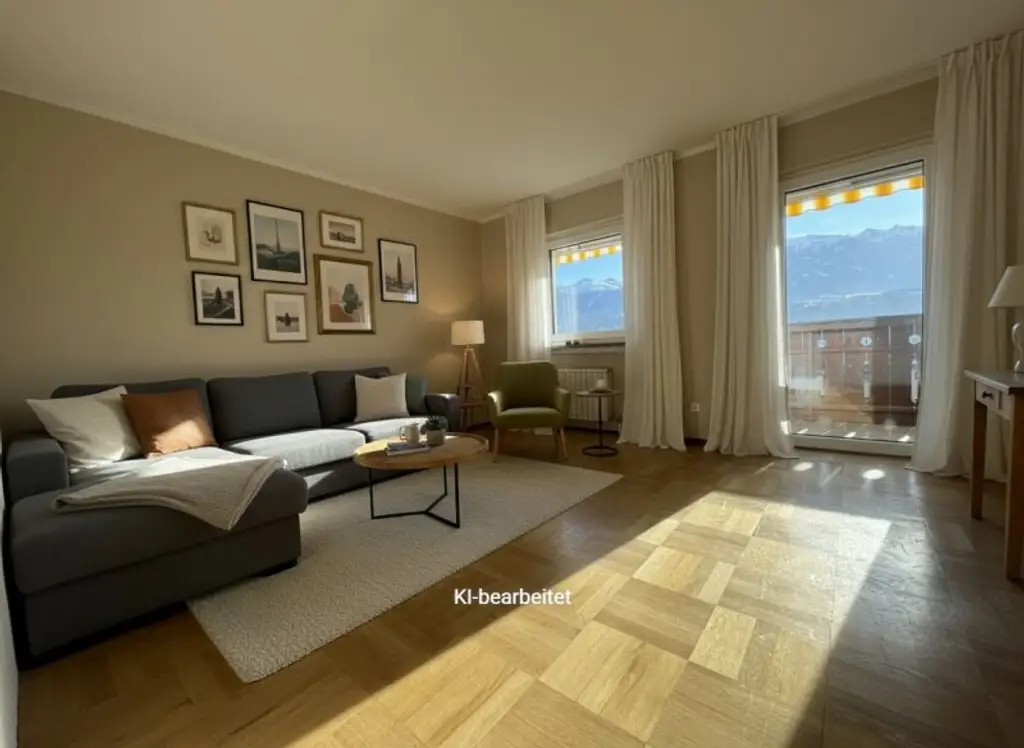 *geräumige 3 Zimmer Wohnung mit extra Küche, Balkon und Garage! Super schöne Aussicht inkludiert!