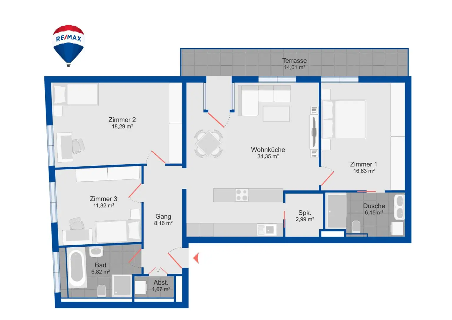 27. Eigentumswohnung 1190 Wien - Grundriss