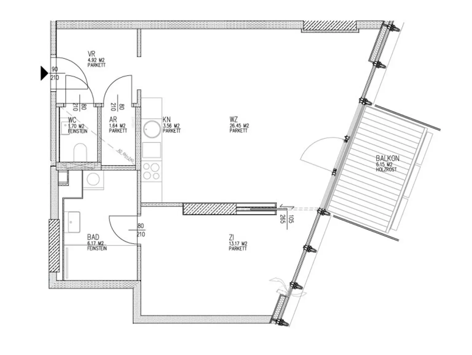 Anleger aufgepasst! Fabelhafte 2-Zimmer Wohnung neben HBF zu verkaufen!
