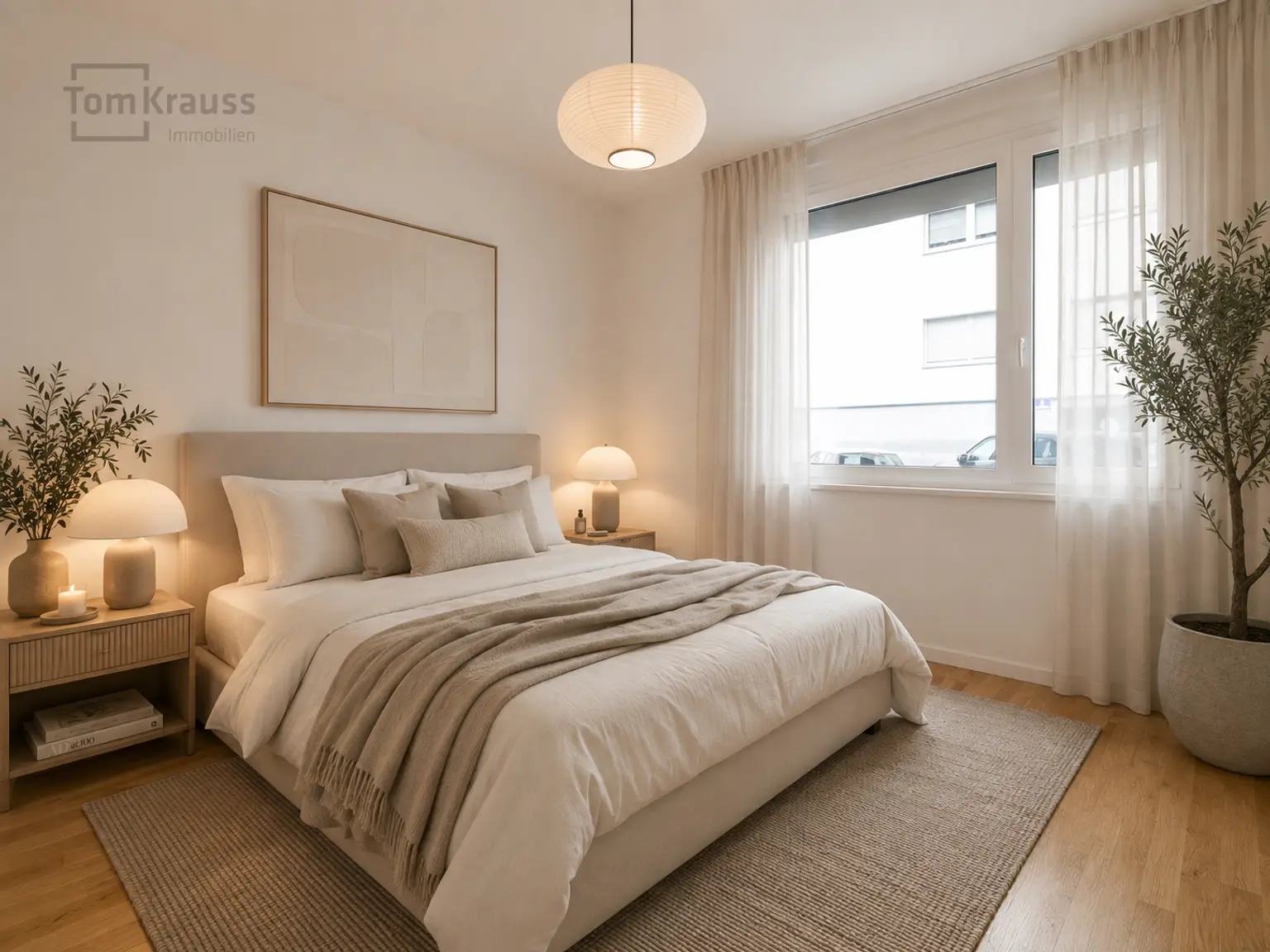 Schlafzimmer KI möbliert