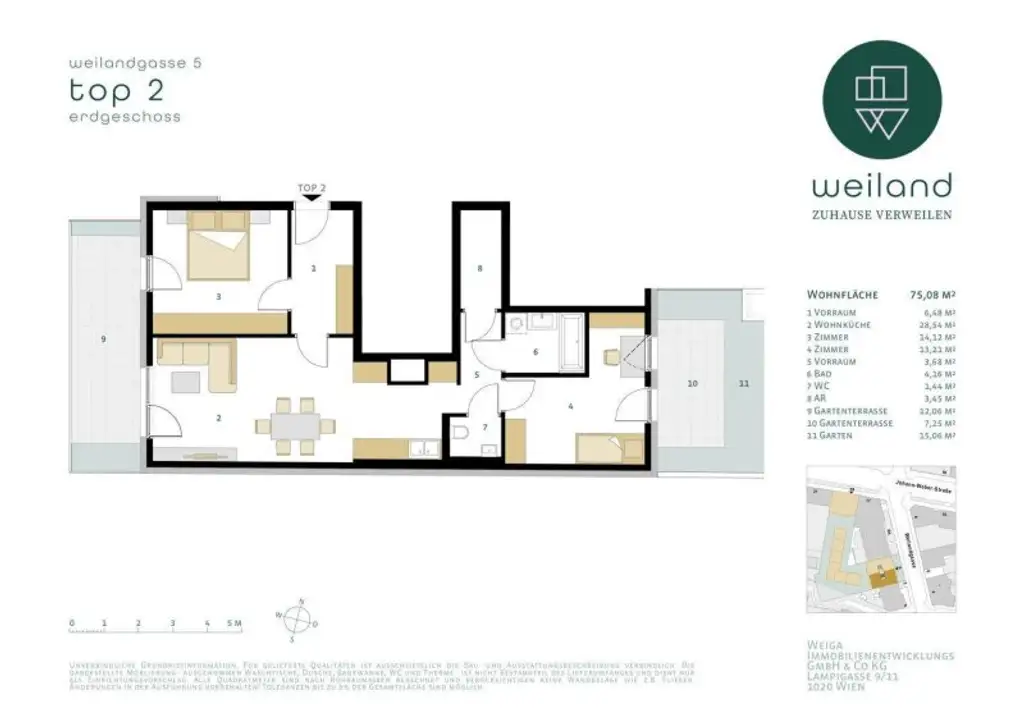 Exklusive 3-Zimmer-Terrassenwohnung mit eigenem Gartenanteil
