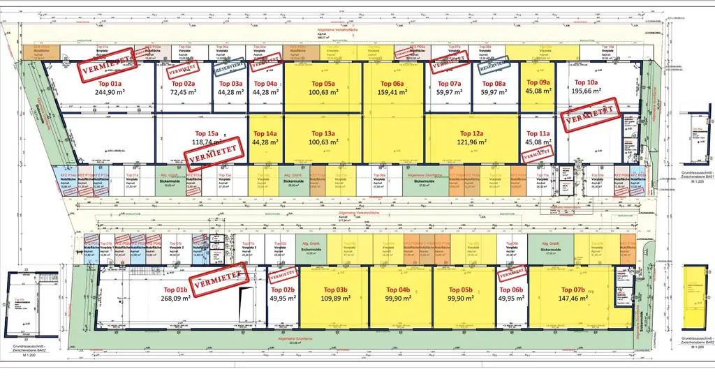 Betriebs-/ Produktions- oder Lagerhallen von 44 - 224 m² Fläche, 1A Standort ab Herbst 2025 im BUSINESS PARK REGAU (Top 13a)