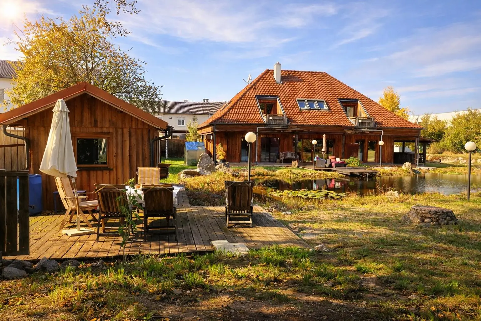 Sitzecke am Naturbadeteich