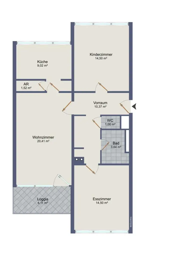 Natur trifft Neubau -3-Zimmer-Wohnung mit Balkon in 14 Bezirk.