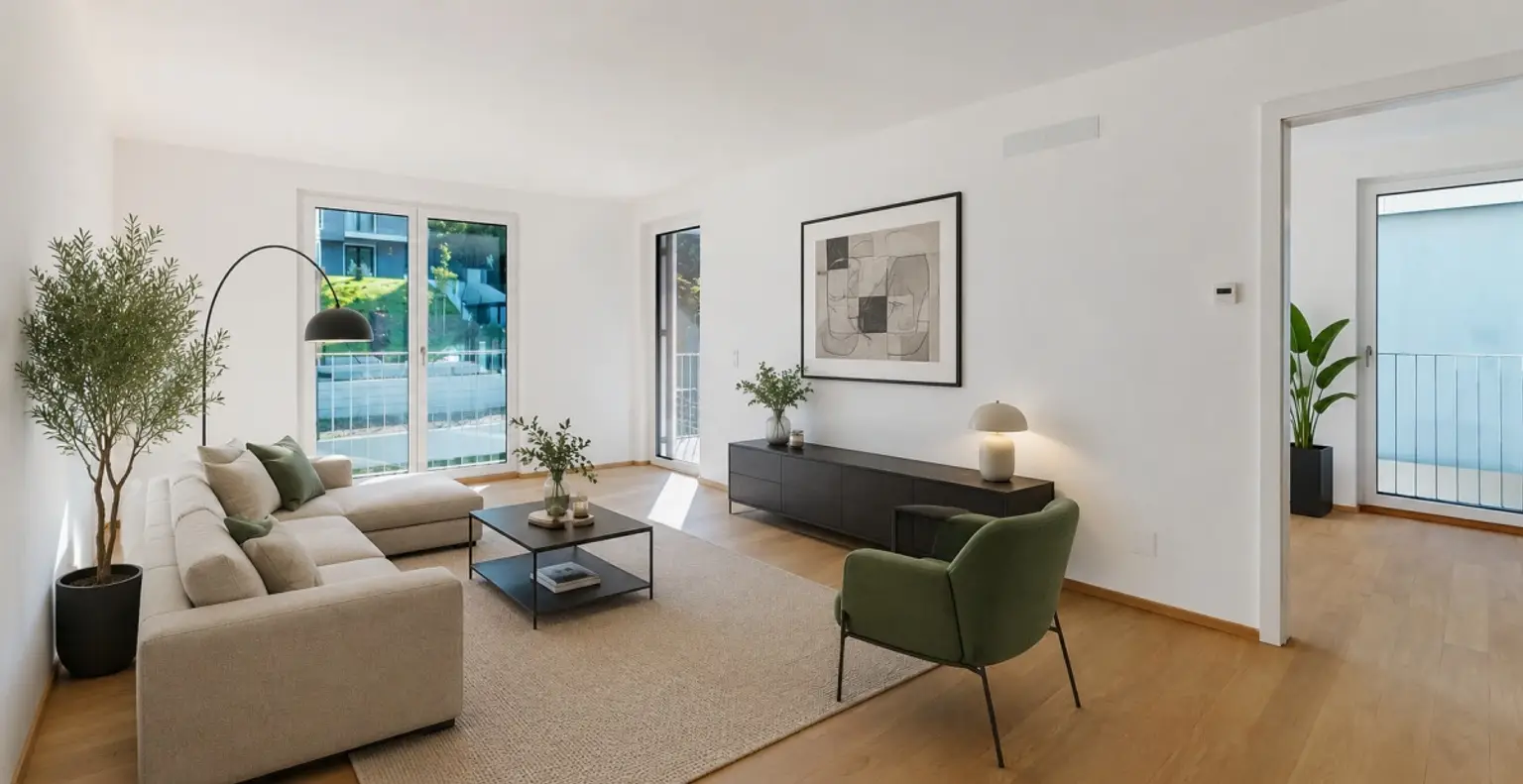 Visual Wohnüche | ZWEI Zimmer mit BALKON ++ GRÜN & RUHIG | Prima Service Immobilien