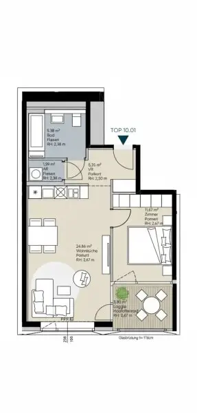U-Bahn-Station U1 Kagran I Moderne Wohnung mit hochwertiger Ausstattung und Loggia I Donau Zentrum Nähe I Rooftop Pool I Sauna & Fitness