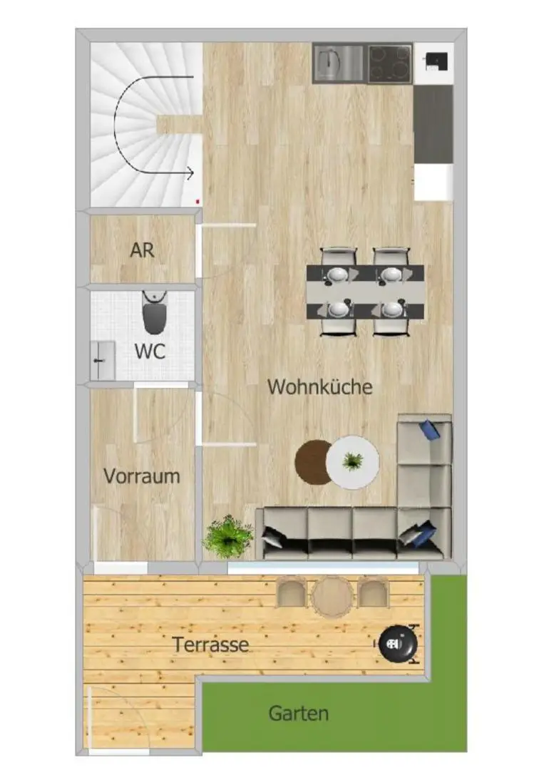 Neubauprojekt Oberlaa - Wohnen, wo Lebensqualität zu Hause ist! Haus 3 mit Eigengarten und Dachterrasse!
