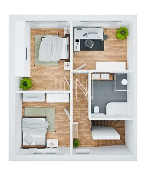 Plan Obergeschoss (Visualisierung)