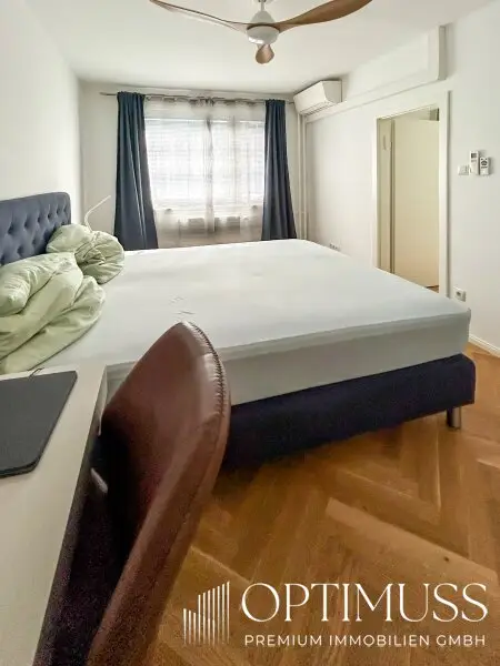 Lichtdurchflutete 2,5 Zimmer Wohnung in Topp Lage mit grosser Loggia und Grünblick auf Donaukanal!