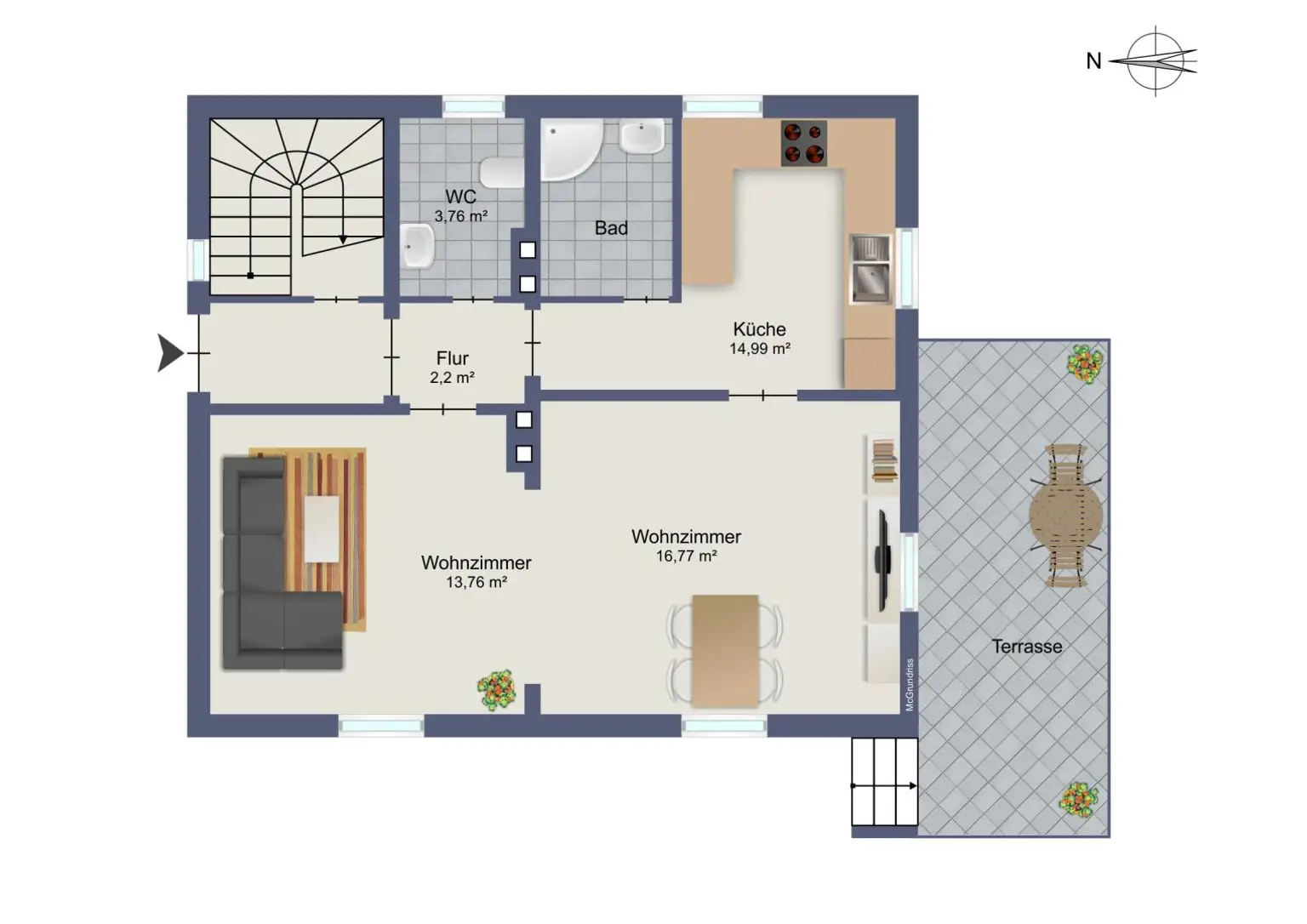 Grundriss Erdgeschoß