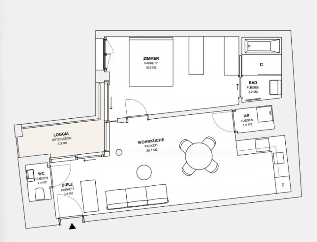 ++MOLLARD 50++ Fantastische 2-Zimmer-Wohnung mitten im Herzen der Stadt