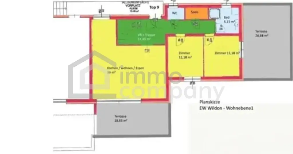 Exklusives Penthouse mit 3 Terrassen und 2 Stellplätzen in Wildon - Luxuriöses Wohnen im Grünen für 349.000,00 €!