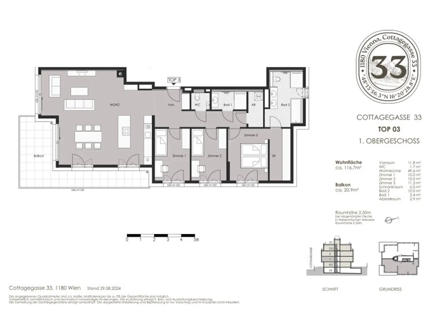 Exklusive Terrassenwohnung im Cottageviertel – 117 m² Wohnfläche in Toplage des 18. Bezirks