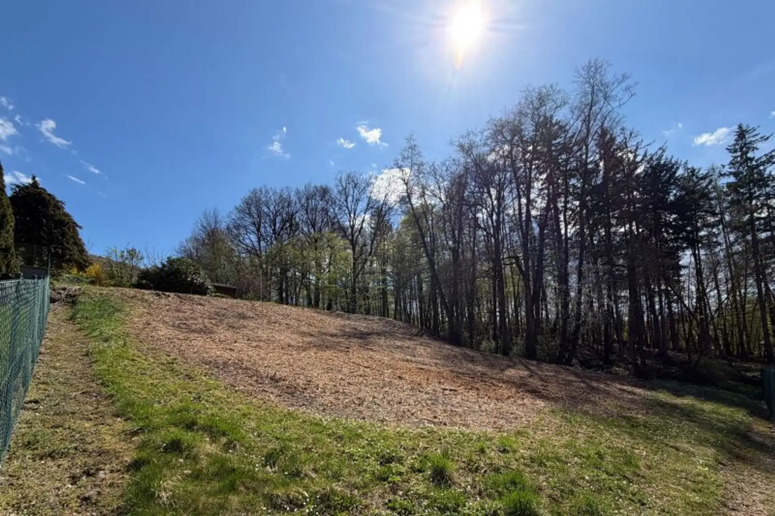 Grundstück vom nördl. Grundstückseck nach Süden