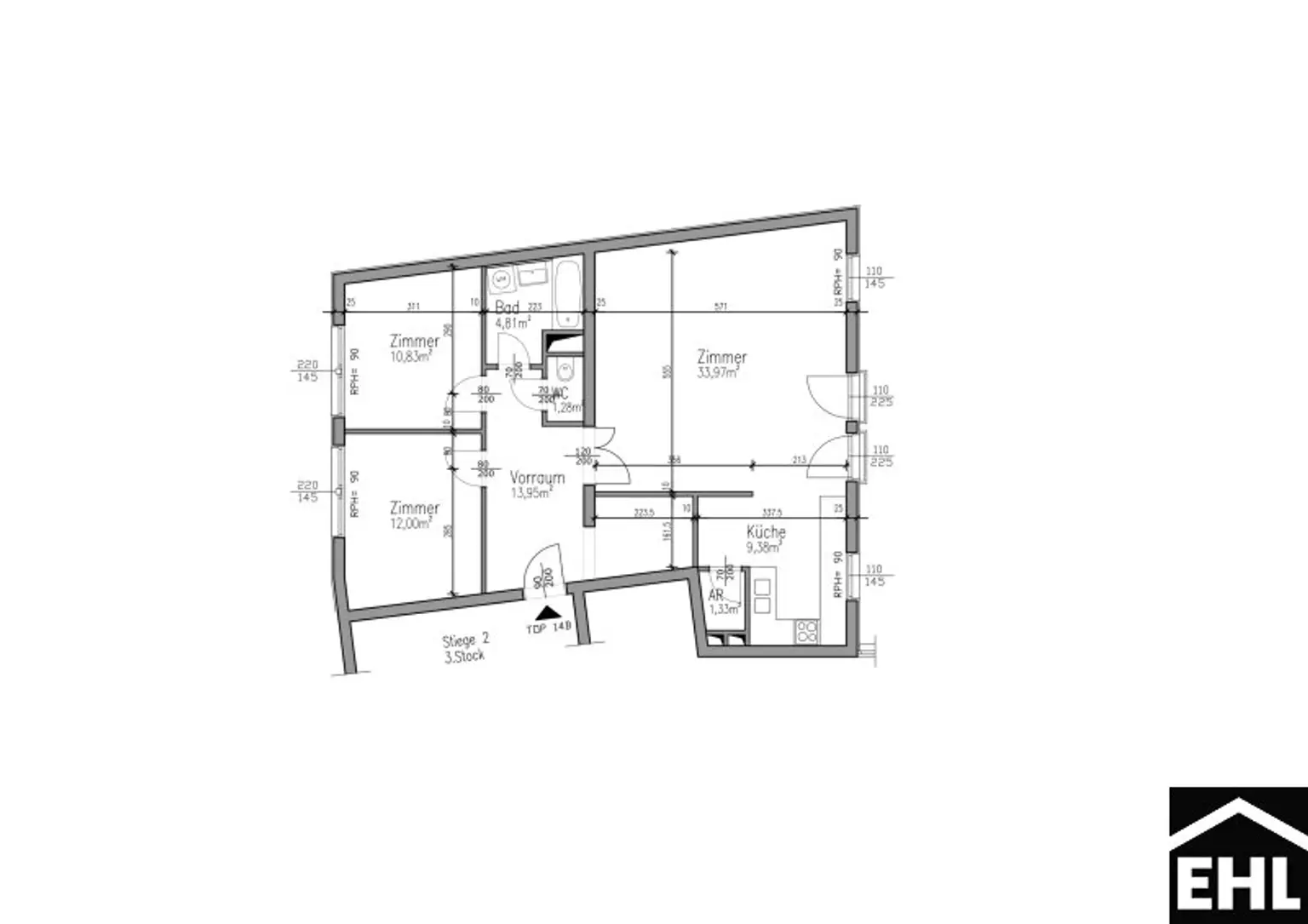 Stilvolles Wohnen in toller Lage – Helle 3-Zimmer-Wohnung mit ca. 88 m²