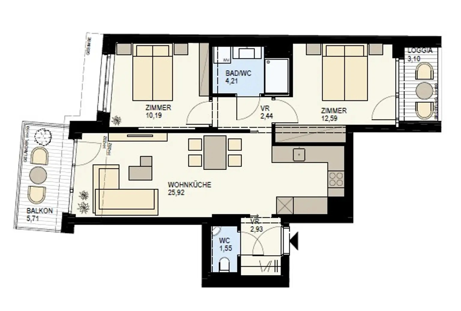 3 ZIMMER MIT BALKON BEIM DONAUKANAL