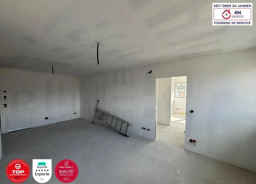 Top-Erstbezug im Neubau! Perfekt geschnittene 2-Zimmer-Wohnung mit 54,40 m² im 4. Liftstock