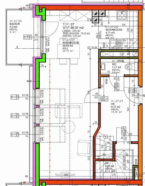 Grundrissskizze Ebene 1