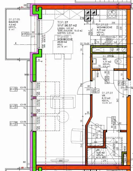 Grundrissskizze Ebene 1
