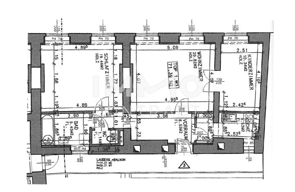 ALTBAU: 3 Zimmer Innenstadtwohnung - Sporgasse 29 - Top5/1