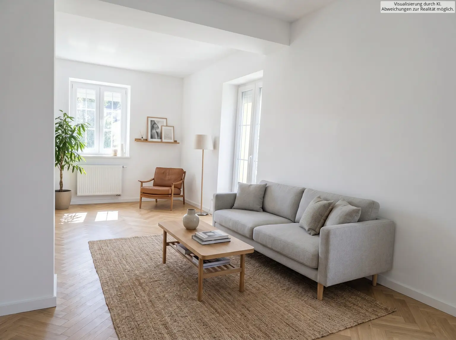 Wohnzimmer mit KI visualisiert