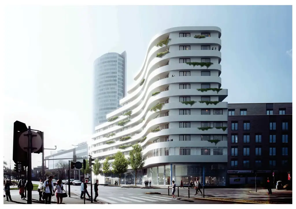 Ab April: Rooftop 2-Zimmer mit Balkon im 11. Stock, Fußbodenheizung | FLO7