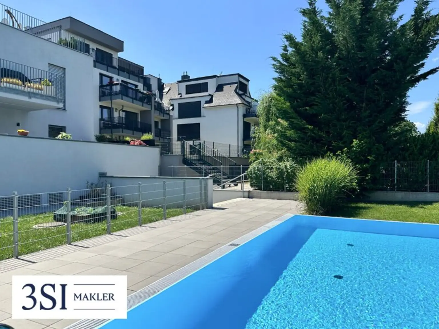 Ruhige 2-Zimmer-Gartenwohnung - mit Gemeinschaftspool - fußläufig zur alten Donau