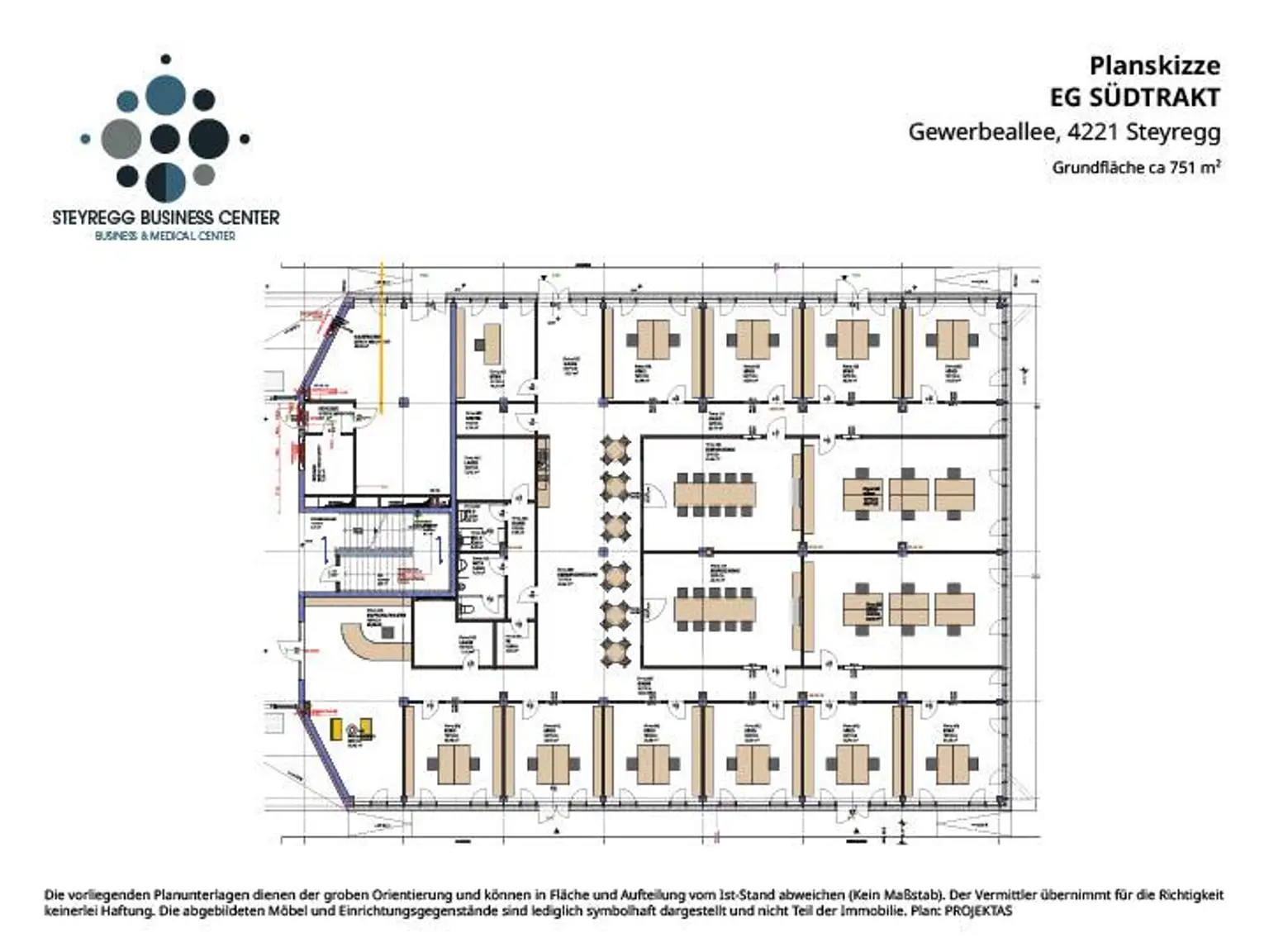 750m² Bürofläche im modernen Steyregg Business & Medical Center an der B 3!