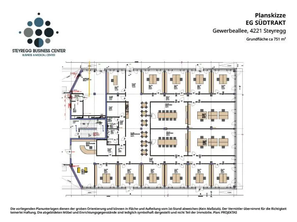 750m² Bürofläche im modernen Steyregg Business & Medical Center an der B 3!